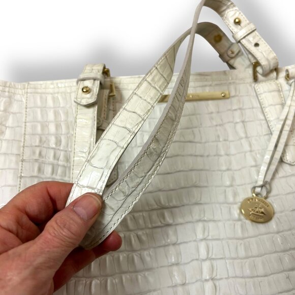 NWOT Brahmin Leather Med Arno Macaroon La Scala Shoulder Tote Handbag + Wallet - Picture 3 of 9